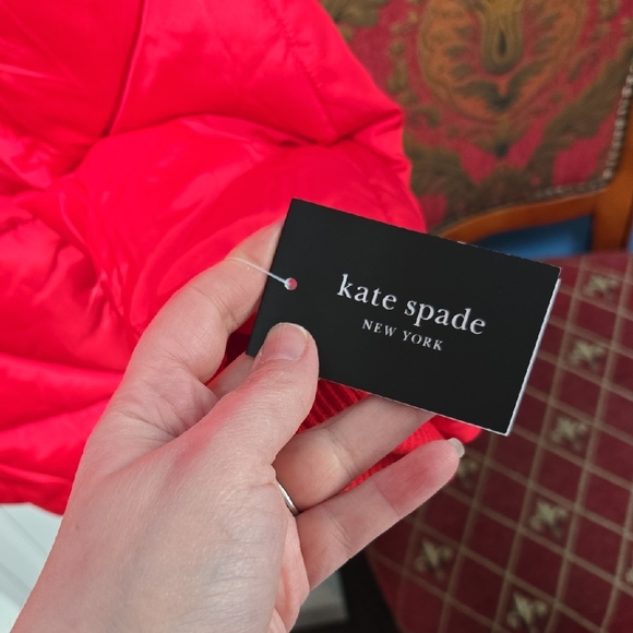 Kate spade Vibrant Red Quilted Puffer Jacket - Picture 2 of 11